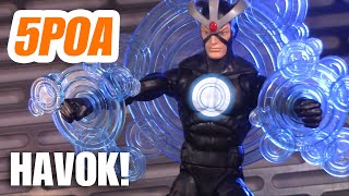 HAVOK Marvel Legends XMen Bonebreaker Wave Alex Summers 2022 Havok  5POA Action Figure Review [upl. by Ylrebmik]