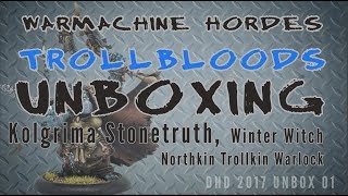 Trollbloods Unboxing Kolgrima Stonetruth Winter Witch [upl. by Ahseim]