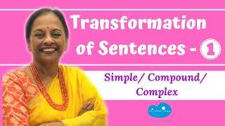 Transformation of Sentences  1 with rules amp examples Simple Compound Complex  English Grammar [upl. by Tab]