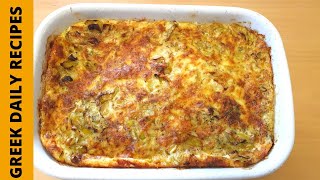 Τέλειο σουφλέ με πράσαLeek soufflé Greek daily recipes [upl. by Valeda594]