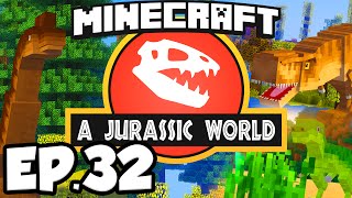 Jurassic World Minecraft Modded Survival Ep32  NEW DINOSAUR FEEDERS Rexxit Modpack [upl. by Alikam]