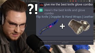 ohnePixel uses AI to find the BEST knife amp glove combo [upl. by Salta386]