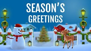 Seasons Greetings amp Happy Holidays animated greetings [upl. by Tarah]