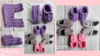 Beginner Crochet Baby Booties [upl. by Gilbart]