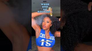 Wash amp go natural hair🫧washandgo washandgoroutine naturalhairwashday naturalhairstyles curls [upl. by Ahsain877]