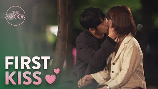 Han Jimin and Jung Haein kiss for the first time 🙂  One Spring Night Ep 9 ENG SUB [upl. by Sesom144]