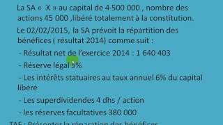 comptabilité des sociétés S4 partie 11 quot Application 1 daffectation des bénéfices quot [upl. by Eniroc]