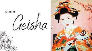 Singing Geisha  Lotus Blossom song  traditional Japanese music [upl. by Allecsirp]