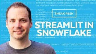 Streamlit In Snowflake  Sneak Peek  Demo [upl. by Venable]