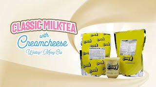 How to make Classic Milk Tea with Creamcheese wallingmessy cup [upl. by Alemrac]