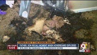 Exploding hoverboard causes fire 15000 damage to house [upl. by Roach]