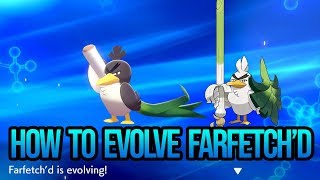 HOW TO EVOLVE FARFETCHD TO SIRFETCHD  Pokemon Sword and Shield [upl. by Torrence]