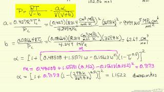 SRK Equation of State Example [upl. by Colfin]