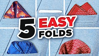 The ONLY 5 Pocket Square Folds Youll EVER Need 5Minute Guide [upl. by English456]