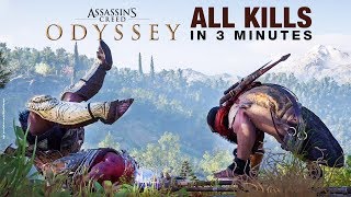 Assassins Creed Odyssey in 3 Minutes  ALL Finishing Moves  Brutal Kills Compilation [upl. by Melbourne]