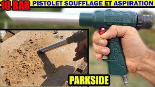 PARKSIDE pistolet de soufflage et daspiration pneumatique LIDL PDSB 10 Air Vacuum Blow Gun [upl. by Hutner213]