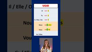 🇫🇷 How to conjugate and pronounce quotVOIRquot👀 in the present tense 🔥 learnfrench speakfrench [upl. by Minabe]