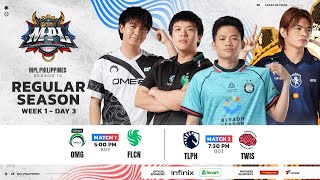 🔴 LIVE  MPL PH S15  FILIPINO  Week 1 Day 3 [upl. by Azmuh45]