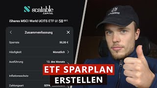 ETF Sparplan erstellen ✅ Anleitung zum Einrichten amp Anlegen SchrittfürSchritt – Scalable Capital [upl. by Yarod54]