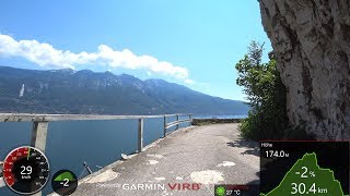 Best Cycling Workout Lake Garda Italy 4K Video Garmin [upl. by Ephrayim]