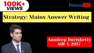 Anudeep Durishetty AIR  1  Strategy Mains Answer Writing [upl. by Jammal]