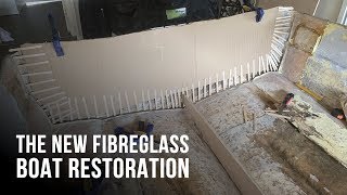 Cutting Transom amp Stringers  The NEW Fibreglass Boat Restoration Project  Part 4 [upl. by Ahsimat]