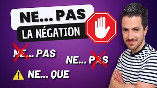 ⛔ la négation NE PAS en français ➕ Quand le NE estil facultatif explétif et restrictif [upl. by Annaerdna]