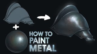 How To Paint METAL  Digital Art For Beginners  Photoshop Digital Painting Tutorial [upl. by Liman549]