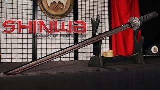 Shinwa Black Emperor Katana Sword Damascus Steel [upl. by Inahpets4]