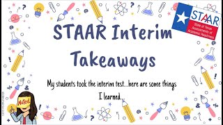 What I learned from STAAR Interim  STAAR 2023 Cambium Online [upl. by Franckot715]