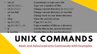 Basic and Advanced Unix Commands with Examples Tutorial 2 Part A [upl. by Punak]