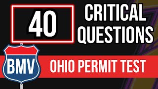 BMV Ohio Permit Test 2024 40 Critical Questions [upl. by Trimmer]