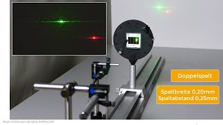 Physik Optik Experiment Beugung am Doppelspalt Interferenz [upl. by Eiramoj]