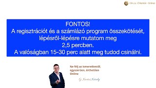 NAV Online Számla Regisztráció és Összekötés a számlázó programmal [upl. by Bascomb309]