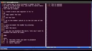 Vim Tutorial  Auto Increment a Number [upl. by Esiole]