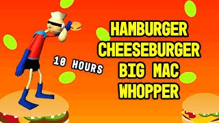 Hamburger Cheeseburger Big Mac Whopper 10 Hours [upl. by Anaejer]