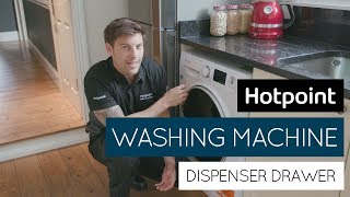 How to remove your washing machine dispenser drawer  by Hotpoint [upl. by Nameloc913]