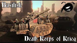 Death Korps of Krieg Print assemble and paint Basilisk [upl. by Primavera]