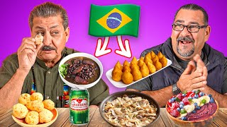 Mexican Dads Try Food From BRAZIL [upl. by Anwadal]