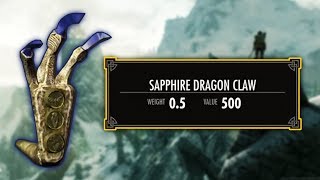 Skyrim  Sapphire Dragon Claw Location [upl. by Malaspina]