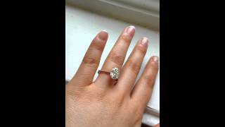 Rosados Box Blake Oval FB Moissanite and Diamond Rose Gold Engagement Ring [upl. by Sharos]