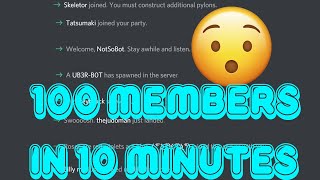 How To Get 100 Active Members To Join Your Discord Server In 10 Minutes [upl. by Niwrehs]