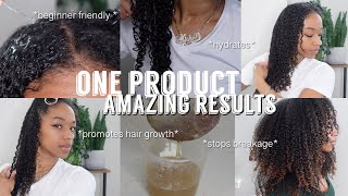 wash amp go on natural hair for beginners only ONE ingredient start to finish [upl. by Lelah473]