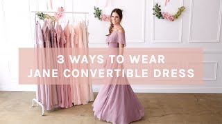 How To Wear Convertible Bridesmaid Dress  Jane Dress by BIRDY GREY [upl. by Galliett]