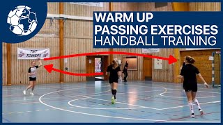 Passing Exercises with 2 Balls in Handball  Warm Up Training  WANG Pejovic  Handball inspires [upl. by Chin]