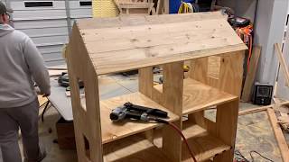 Custom Wooden Doll House Timelapse [upl. by Zehcnas]