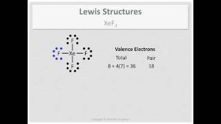 Lewis Structures XeF4 [upl. by Petr308]