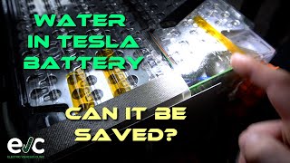 Water Inside Tesla Battery  Repair by EV Clinic [upl. by Eiuol601]