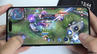 iPhone 15 Plus Mobile Legends Gaming test MLBB [upl. by Odlopoel]