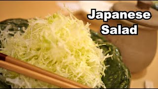 Japanese Salad Dressing Recipe Crispy Cabbage Japanese Salad with Sesame Dressing [upl. by Arevle]